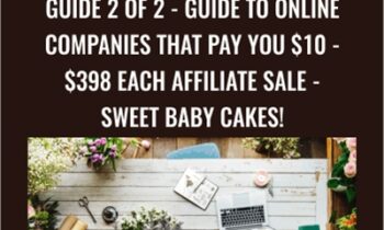GUIDE 2 of 2 - Guide To Online Companies That Pay You $10 - $398 Each Affiliate Sale - Sweet Baby Cakes! - Kristie Chiles
