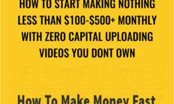 How To Start Making Nothing Less Than $100-$500+ Monthly With Zero Capital Uploading Videos You Dont Own
