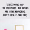 SEO KEYWORD MAP For Your Shop - THE RICHES ARE IN THE KEYWORDS, HERE’S HOW (71 PAGE PDF) - Kristie Chiles