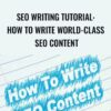 SEO Writing Tutorial:  How to Write World-Class SEO Content