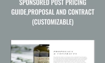 Sponsored Post Pricing Guide, Proposal and Contract (Customizable)