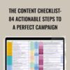 The Content Checklist: 84 Actionable Steps To A Perfect Campaign - Lean Content Academy
