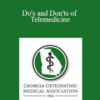 Barby Simmons - Do's and Don'ts of Telemedicine