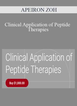APEIRON ZOH – Clinical Application of Peptide Therapies
