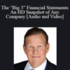 The “Big 3” Financial Statements – An HD Snapshot of Any Company with Ed Adams