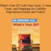 Trial Guides – What’s Your 20? Left Turn Cases, U-turn Cases, and Preparing for Liability Depositions