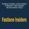 Fastlane Insiders Subscription (3 Months Subscription till December 2022)