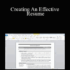 Mariann Siegert – Creating An Effective Resume