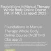 Walt Fritz – Foundations in Manual Therapy Whole Body Online Course (NCBTMB CEs app’d) 2023