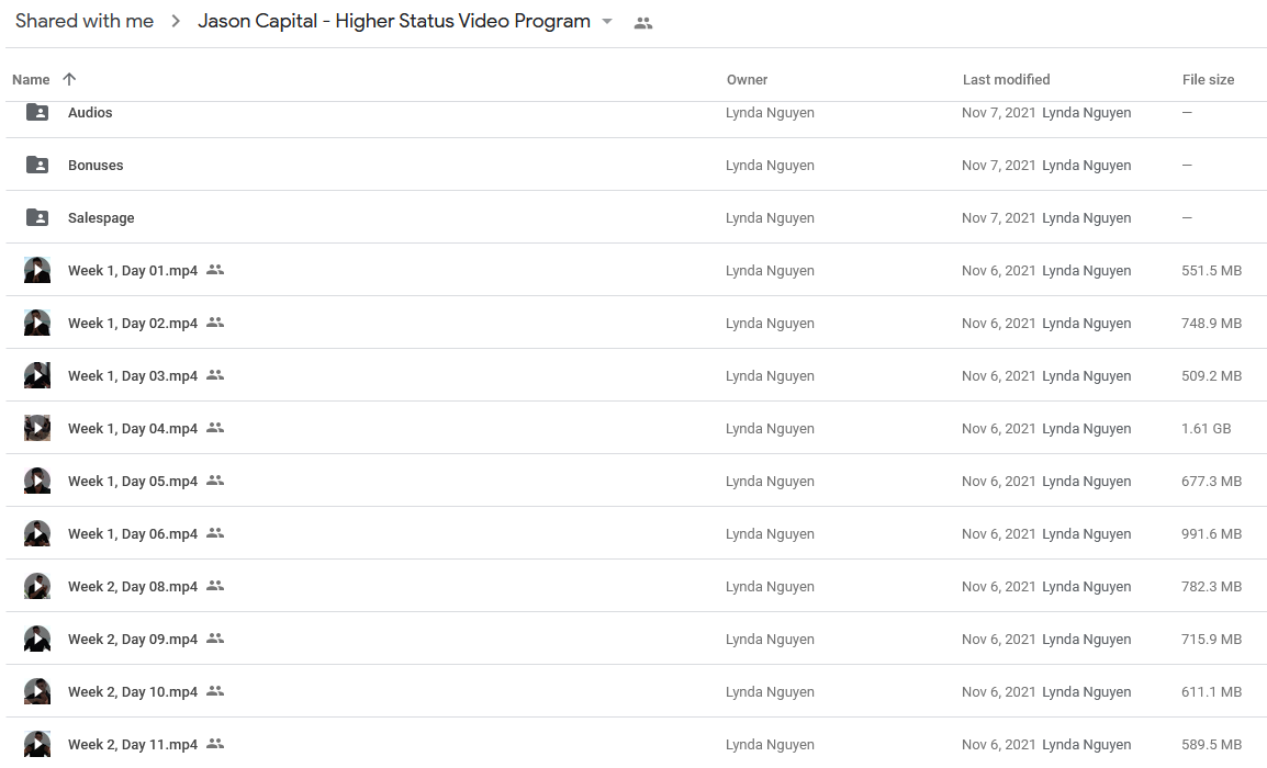 Jason Capital - Higher Status Video Program